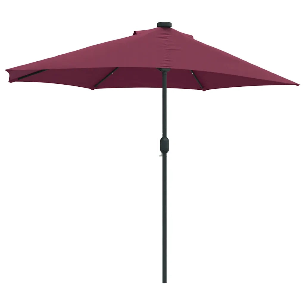 vidaXL Ombrello da giardino Rosso bordò 294 x 150 x 224 cm Tessuto