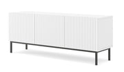 MOBILE RAVENNA C DIAMOND MDF HG PORTA TV 3D 150 BIANCO OPACO LUCIDO TELAIO NERO