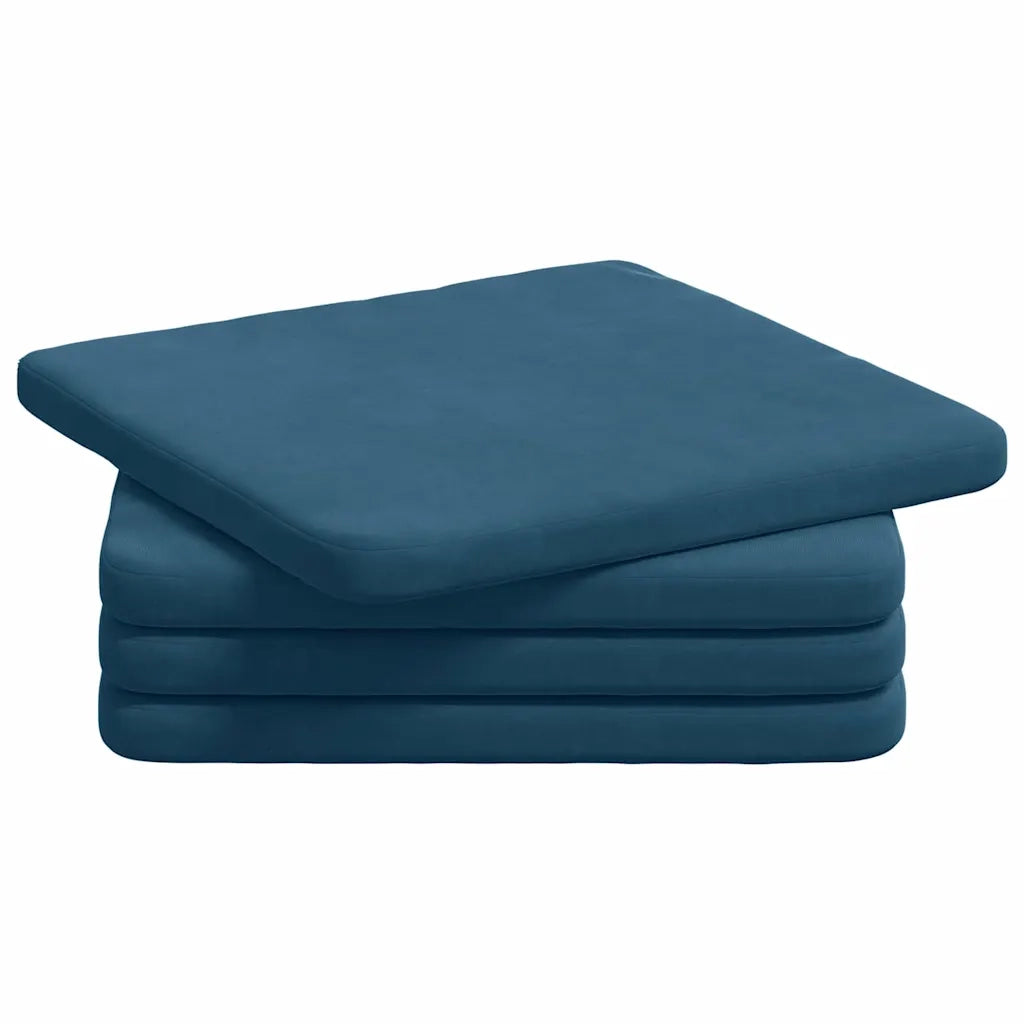 Cuscini per Seduta 4 pcs Blu 40 x 40 x 3 cm Velluto 42015205