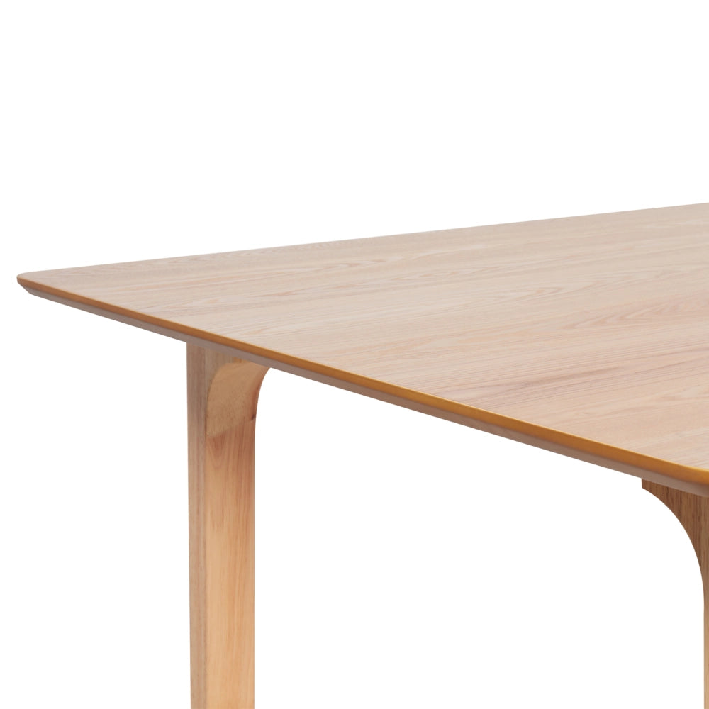 Tavolo da pranzo MDF 160 x 90 cm Piano impiallacciato in frassino Tavolo da cucina di design moderno