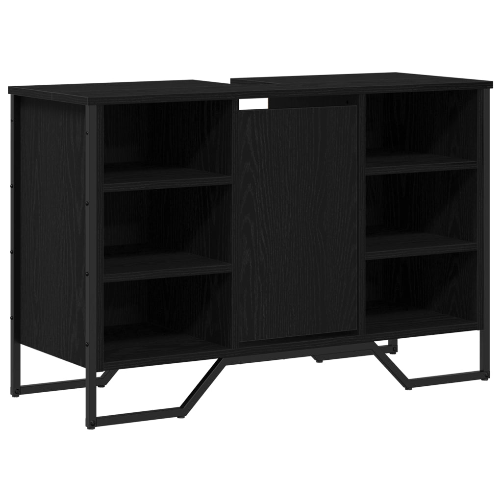Armadio per Lavello da Bagno Quercia Nera 91x35x60 cm Legno Ingegnerizzato