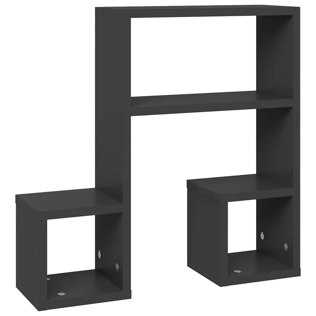 Mensole a Muro 2 pz Grigie 50x15x50 cm in Legno Multistrato 807243