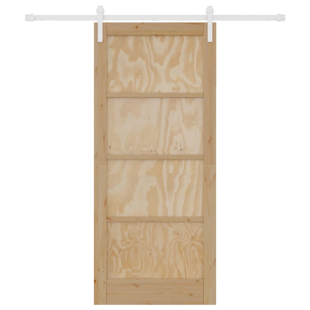 Porta scorrevole Naturale e Bianco 86 x 198,5 cm 3445420