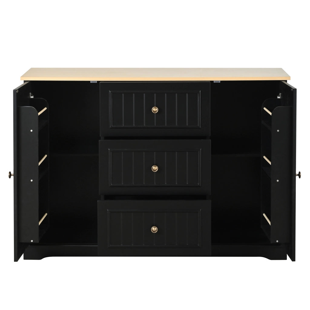 Credenza con 3 Cassetti e Ante ¨C MINIMAL ¨C Nero