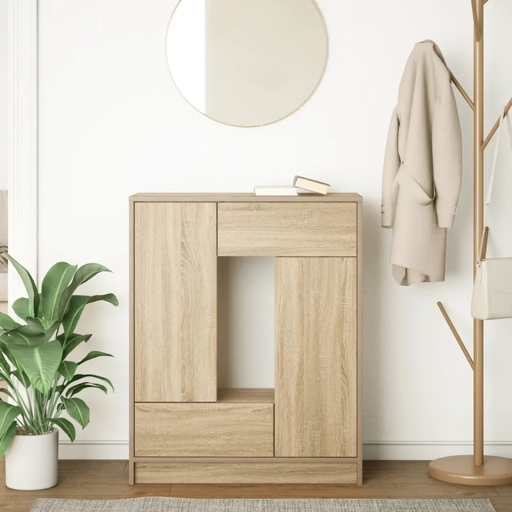 vidaXL Credenza con Cassetti e Ante Rovere Sonoma 73x31x90 cm