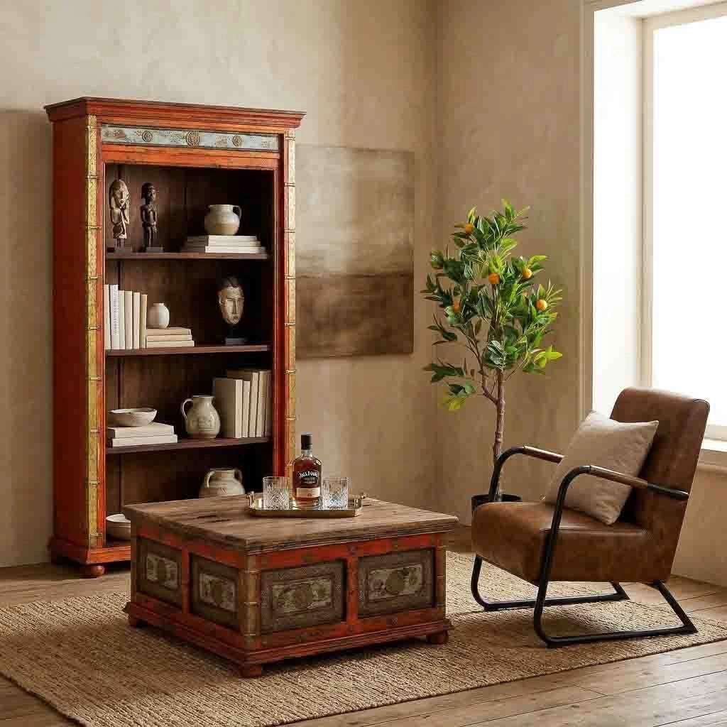 Albero di arancio artificiale decorativo verde 55x55x120