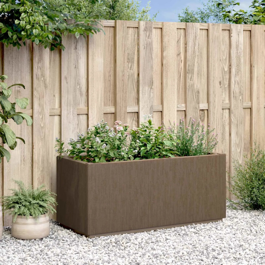 Scatola per Fiori da Giardino Marrone 80 x 36 x 35 cm PP