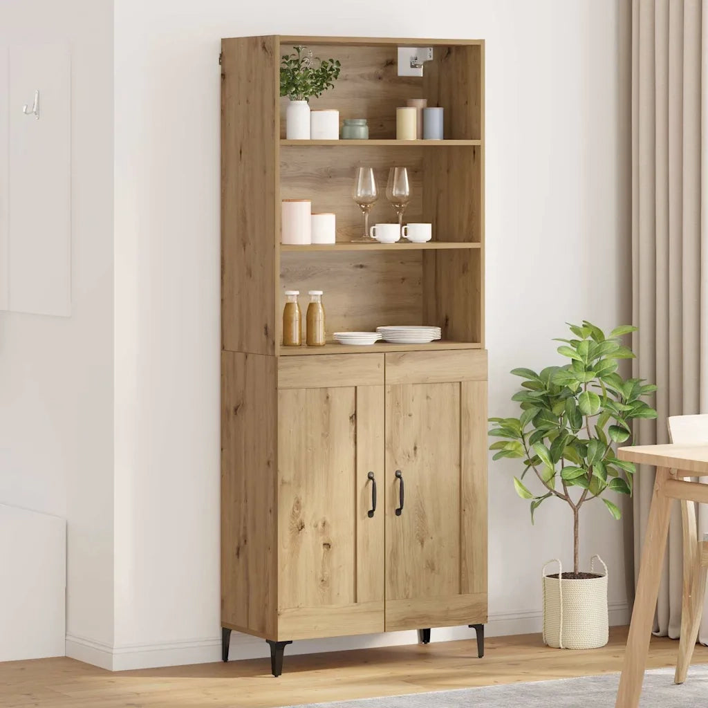 Credenza 2 pz rovere artigianale 69,5 x 34 x 180 cm 3403590