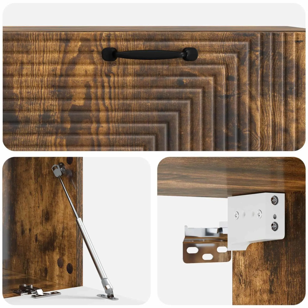 Mobile Porta TV da Muro Rovere Fumo 98 x 41 x 30 cm
