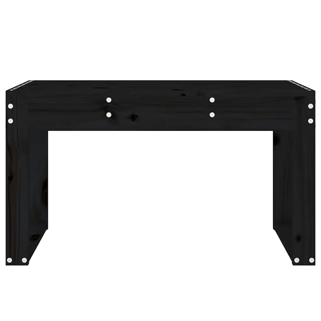 Panchina da Giardino | Panca da Giardino Nera 80x38x45 cm in Legno Massello di Pino