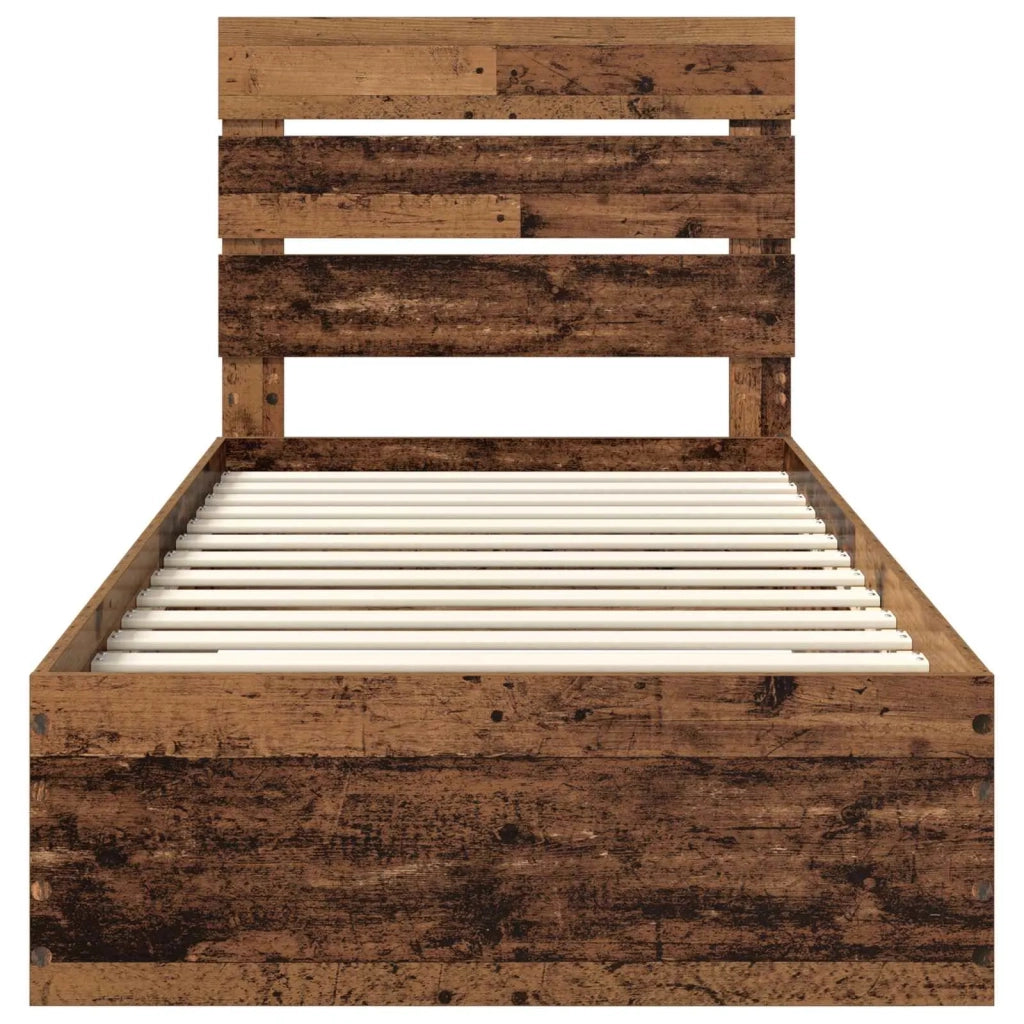 Struttura del letto Legno vecchio 90 x 190 cm Legno multistrato