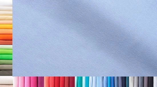 Tessuto a maglia XXL al metro | Doppio: 75 cm largo | Singolo: 150 cm largo | Colore: 35 Blu Pastello Scuro | 1 m lungo | 96% cotone, 4% elastan | Jersey | 1buy3 | Prezzo base per metro quadrato: € 10,66