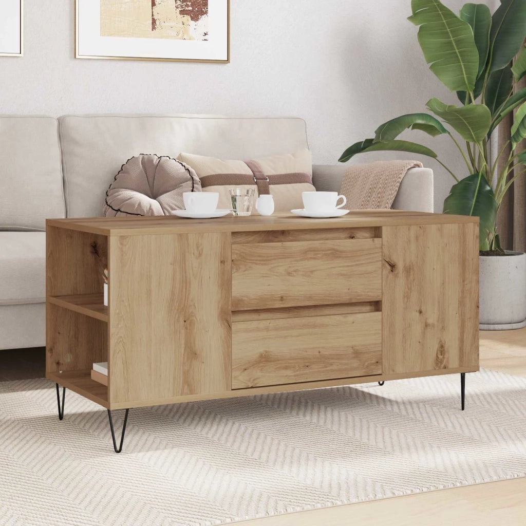 Tavolino da salotto | Tavolino da caff¨¨ | Tavolino da Soggiorno Rovere artigianale 102 x 44,5 x 50 cm