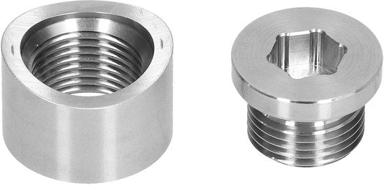 Sondeggiatore a Stampa - Sensore di Ossigeno - Regolazione del Sistema di Scarico - Acciaio Inossidabile - M18x1.5 - Argento
