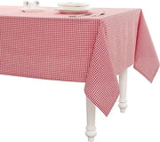 Tavolo da pranzo in tessuto lavabile 170 x 170 cm, 100% cotone, tovaglia per tavolo, tovaglia per cucina, sala da pranzo, tovaglie per tavolo per Pasqua, tovaglie da esterno per giardino, quadrata (rosso/bianco, a righe)