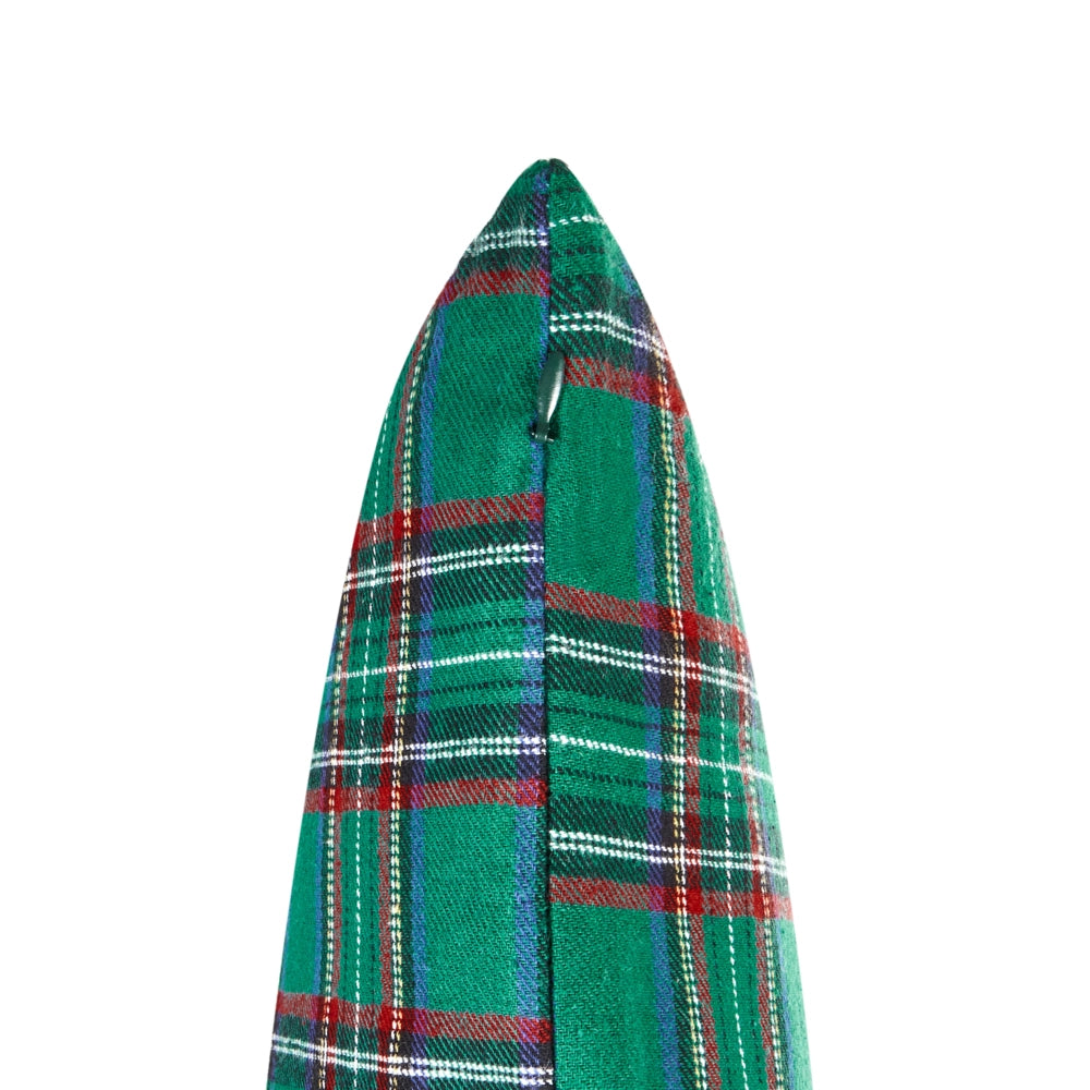 Set di 2 cuscini sparsi in tessuto poliestere verde con motivo natalizio Tartan 30 x 50 cm Accessorio per la decorazione