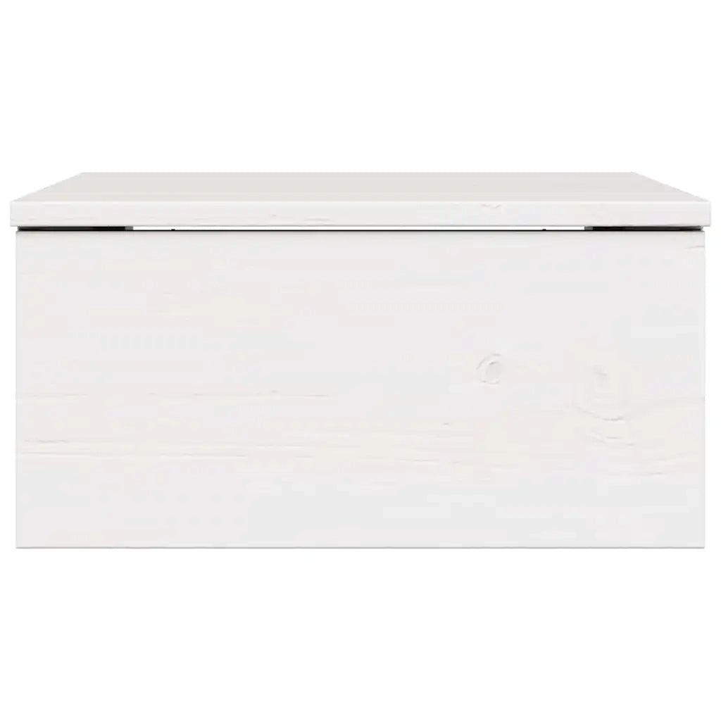 Comodino 2 pz-Set di 2 Tavolino da notte Bianco 37 x 35 x 18,5 cm Legno di pino massello