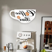 Tavolo da caffè in legno rustico 30 x 167 cm - decorazione per bar caffè rurale - tavolo da bar per parete