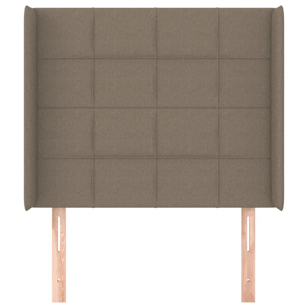 Testiera | Testata ad Orecchio Tortora 103x16x118/128 cm in Tessuto