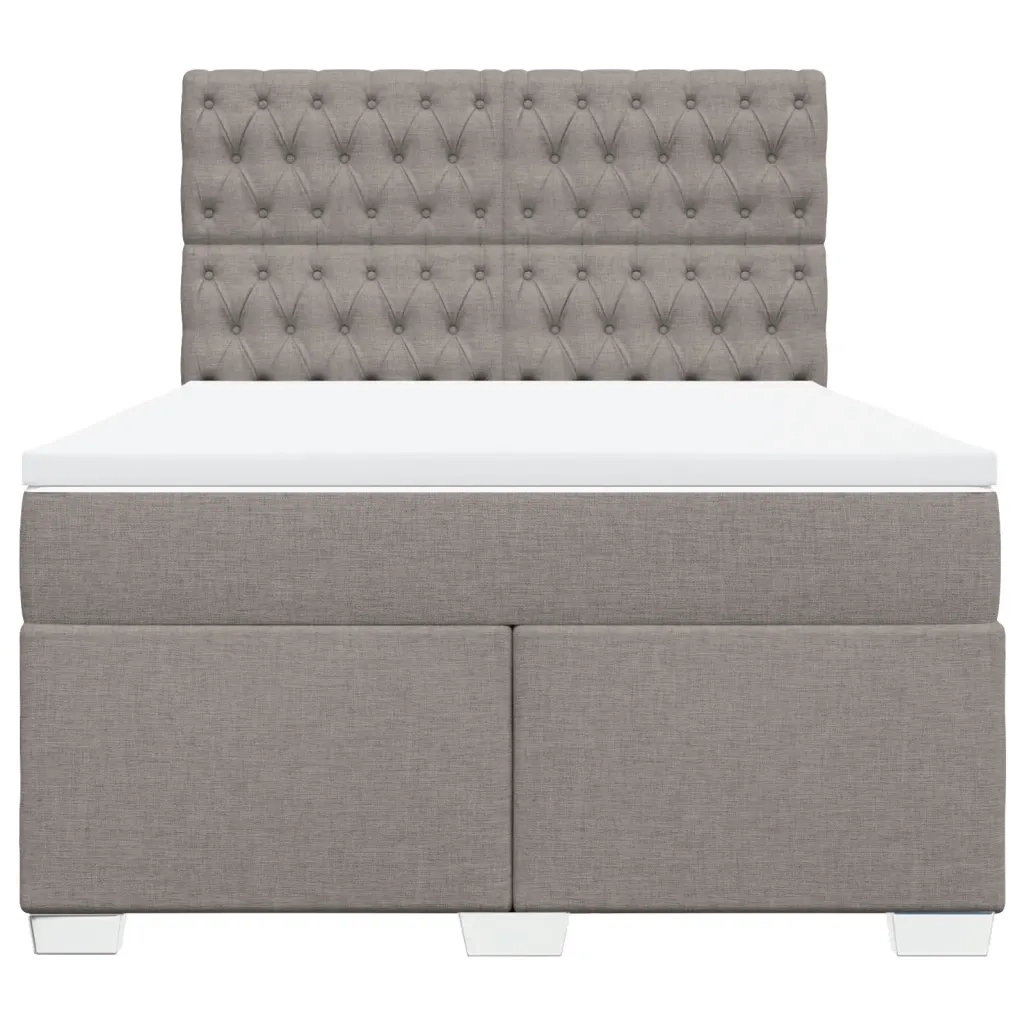 Giroletto a Molle con Materasso Tortora 140x190 cm in Tessuto 3290494