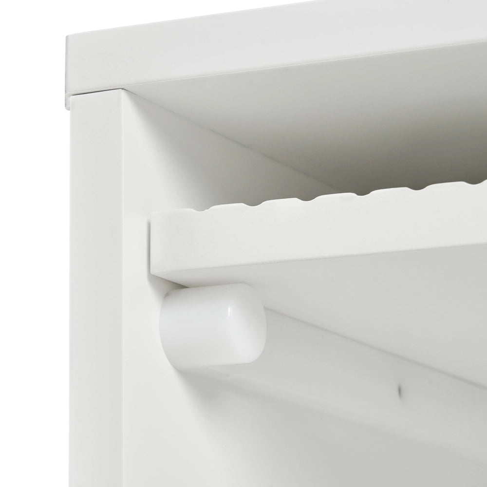 Mobile TV moderno con ante e sistema di gestione dei cavi MDF Gambe in metallo Bianco stile moderno
