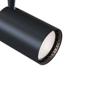 Faretto a LED per Sistema Illuminazione Binario 30W 3000K in Alluminio Vuoro  Nero