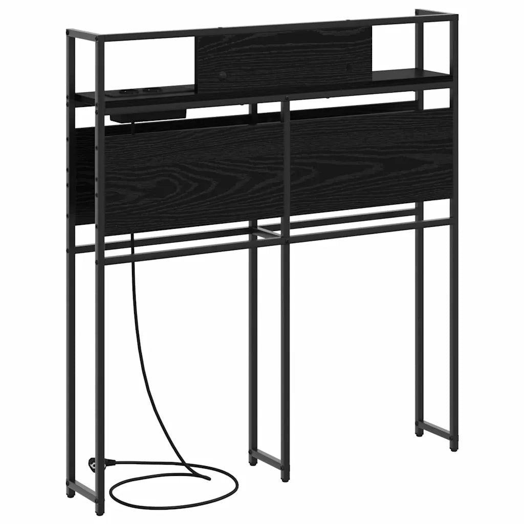 vidaXL Testata contenitore Rovere nero 75 cm Legno multistrato