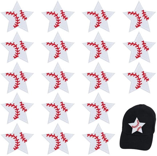 Pannelli Opstrijkbare 20 Stuks - Pannelli Gebordurati - Stile Sportivi - Accessori DIY - Abbigliamento/Bagagli/Cappelli - 76 mm x 72 mm - Strisce Aisolate con Superficie Adesiva