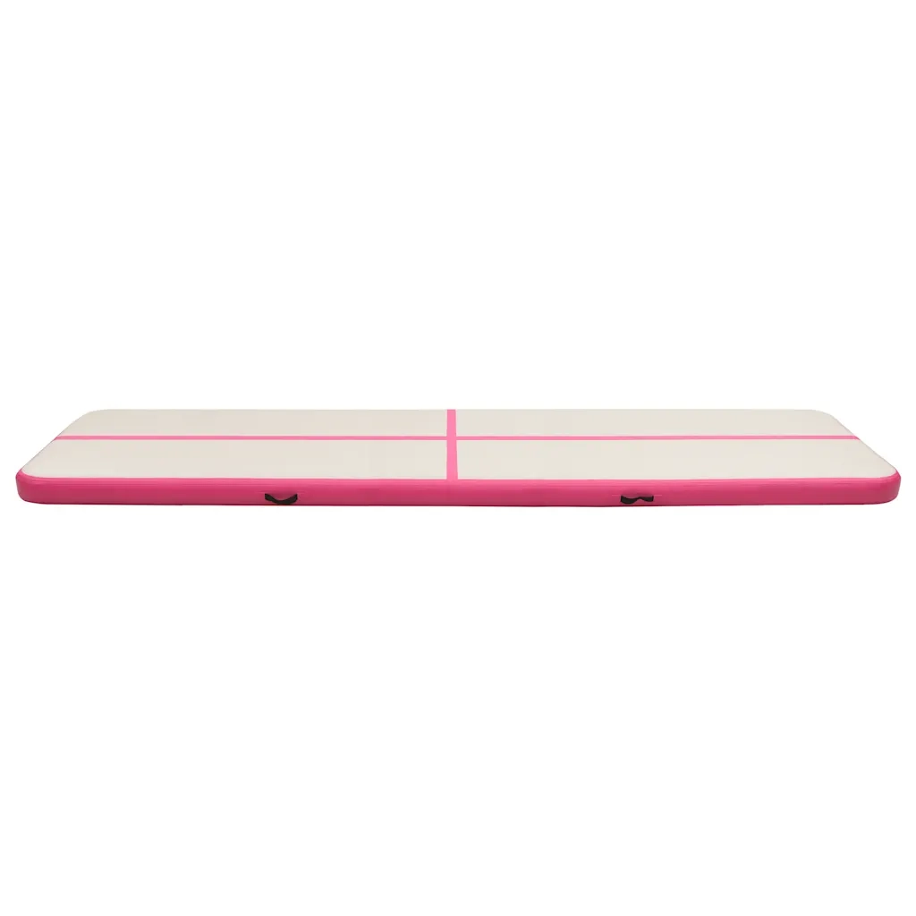 Tappetino Ginnastica Gonfiabile con Pompa 600x100x15cm PVC Rosa 92667