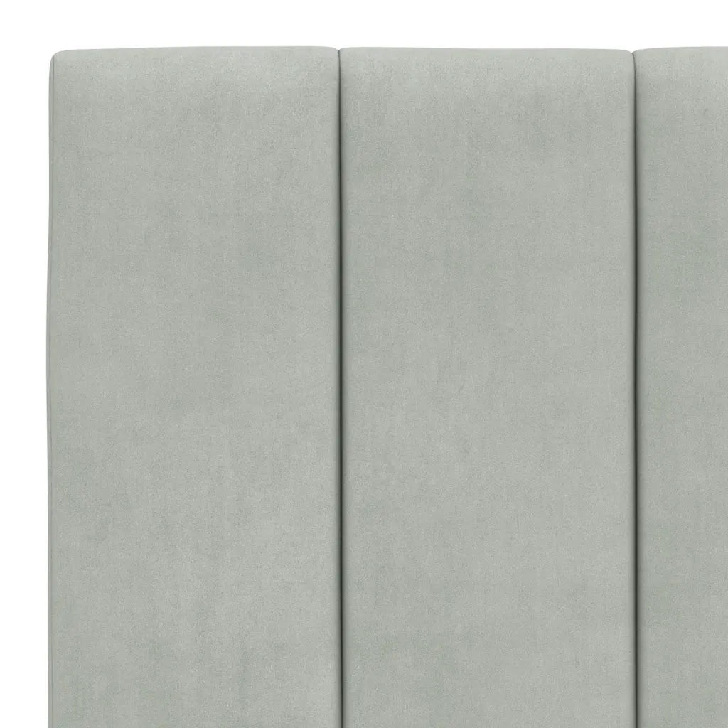 Cuscino Testiera Hanko Grigio Chiaro 180 cm in Velluto CFW7511096