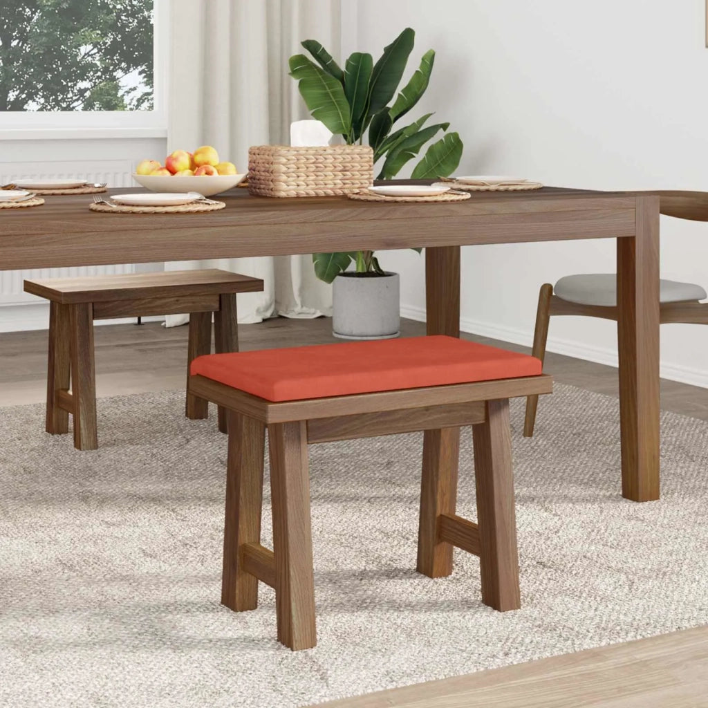 Cuscino per panchina corduroy Rosso Arancio Profondità 35 cm 42043218