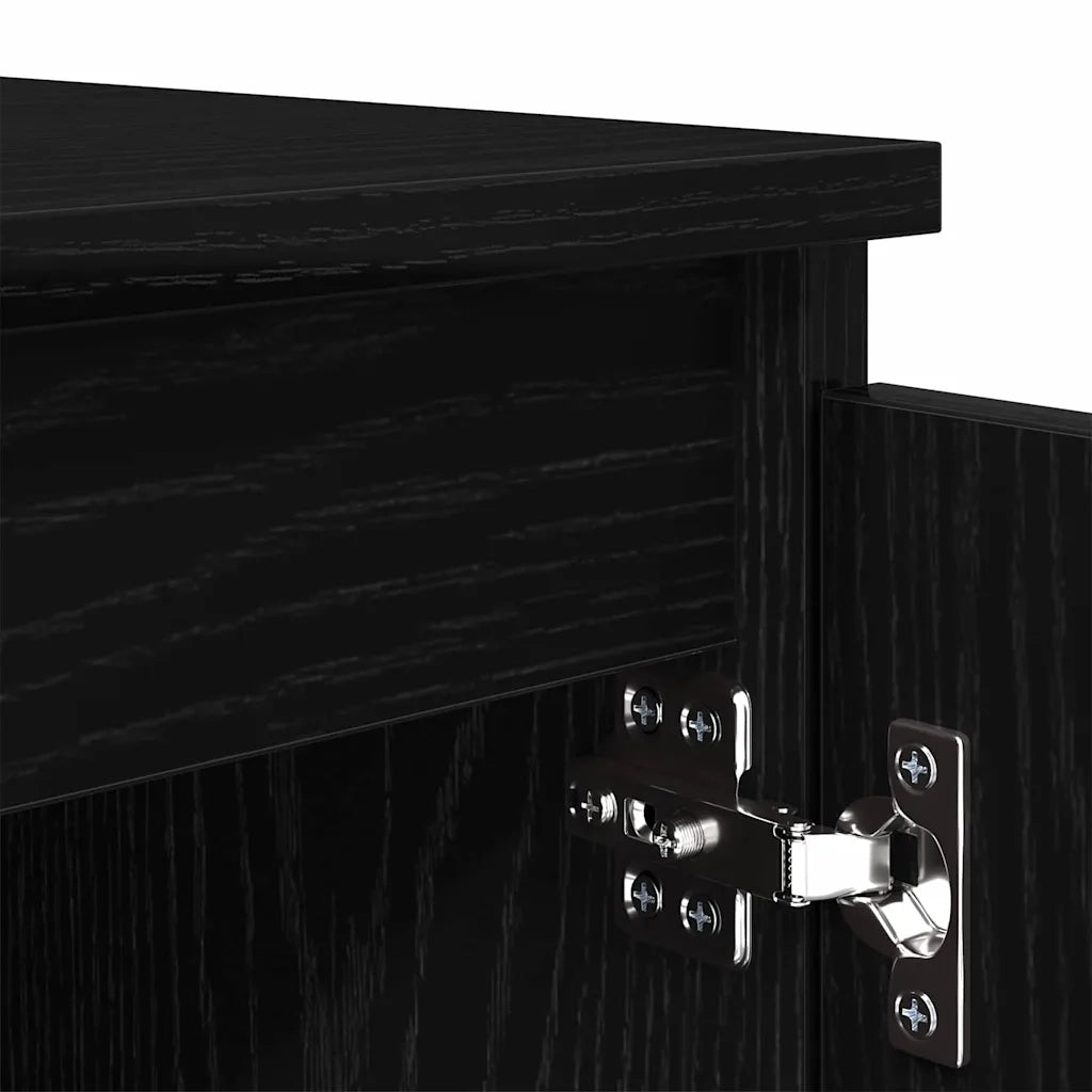 Mobile TV Rovere Nero 104 x 35 x 50 cm Legno multistrato 881934