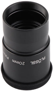 Oculare Plossl 20 mm - Oculare con Cassetta in Plastica Rigida - Oculare con Guaina in Gomma - Disegno Comodo - Achromatico - Ideale per Portatori di Occhiali - Telescopio Oculare