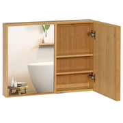 Mobile da bagno a parete con specchio ¨C Xylo ¨C bamb¨´ 65x14x50 cm