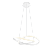 Lampada a sospensione LED cerchio, metallo, bianco, D 60 cm, Course