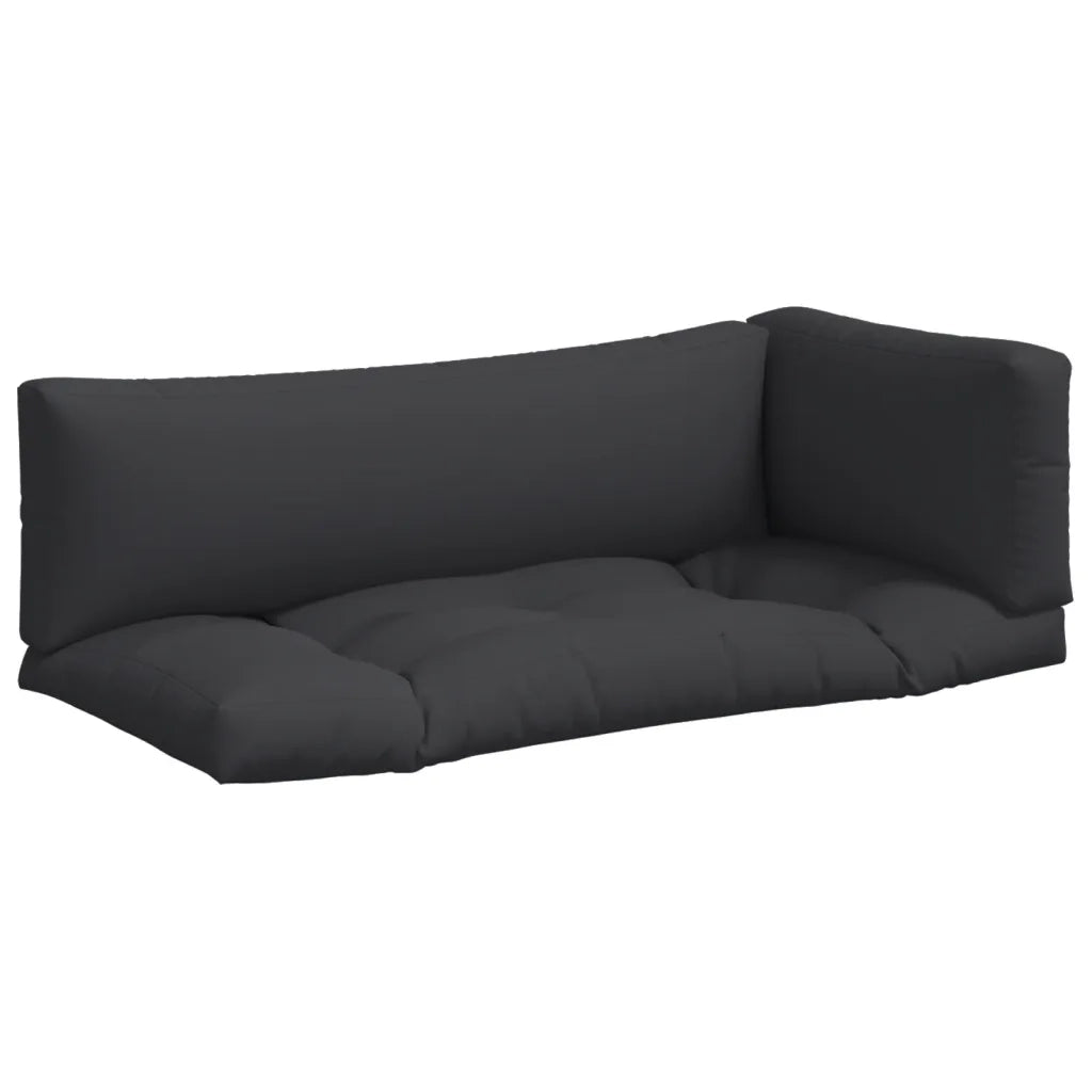 Cuscini per Pallet 3 pz Neri in Tessuto Oxford 314665