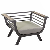 Set Salotto da Giardino 2 Poltrone e Tavolino in Alluminio Riverside Tortora