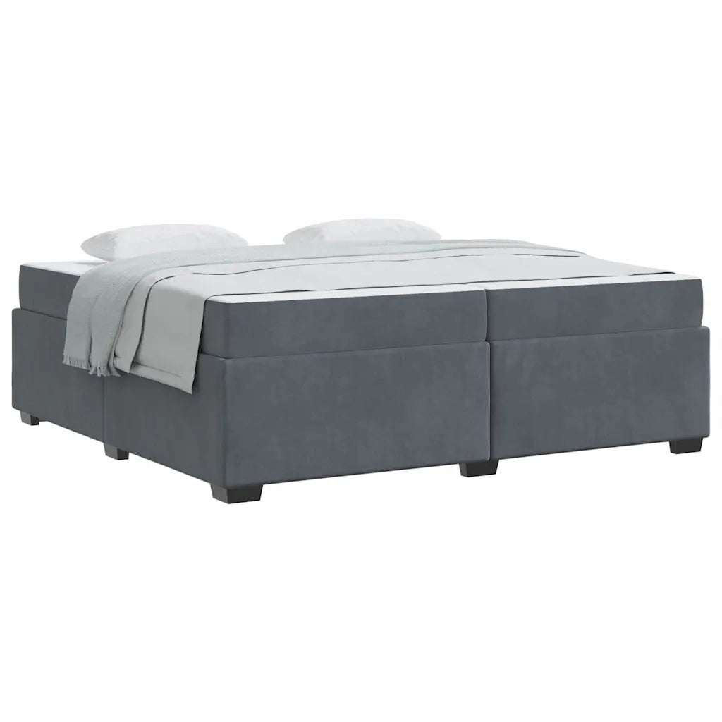 vidaXL Struttura del letto Grigio scuro 200 x 200 cm Velluto