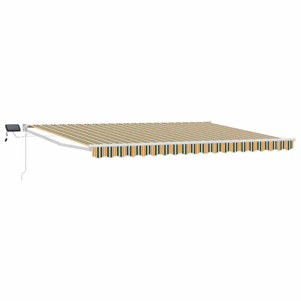 Tenda retrattile manuale con LED Verde, Giallo, Bianco 5 x 3 m