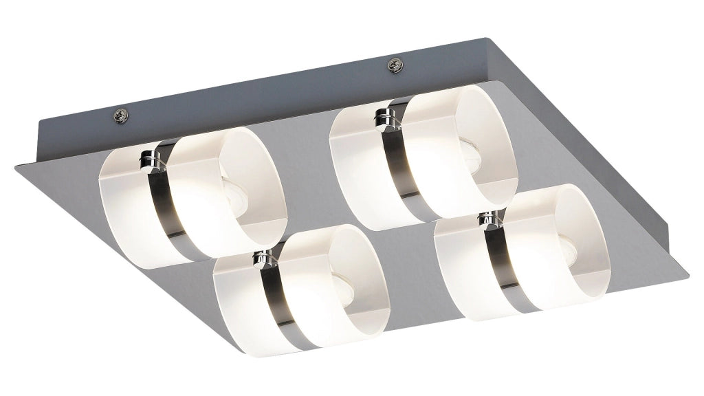 Plafoniera bagno LED 20W 30x30 cromata IP44 Rabalux