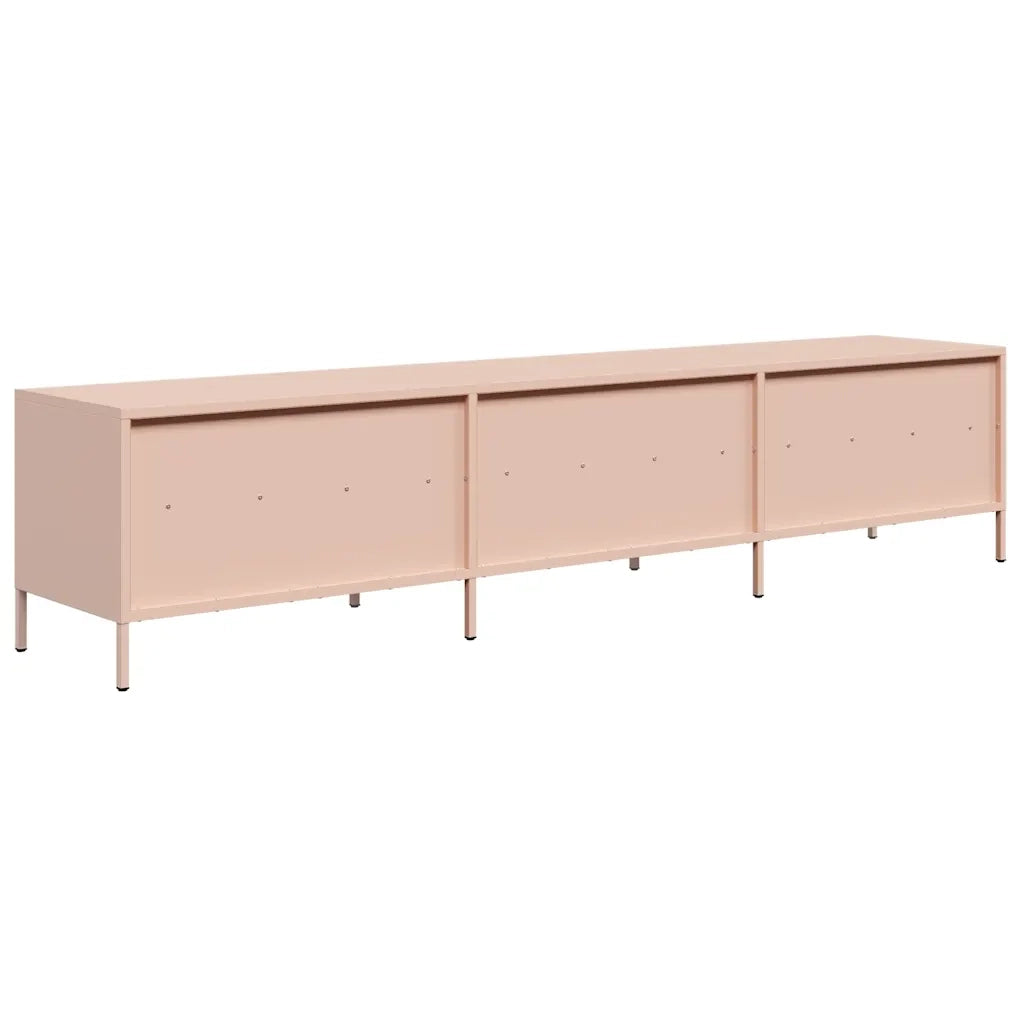 Mobile TV Rosa 202x39x43,5 cm in Acciaio Laminato a Freddo 851347
