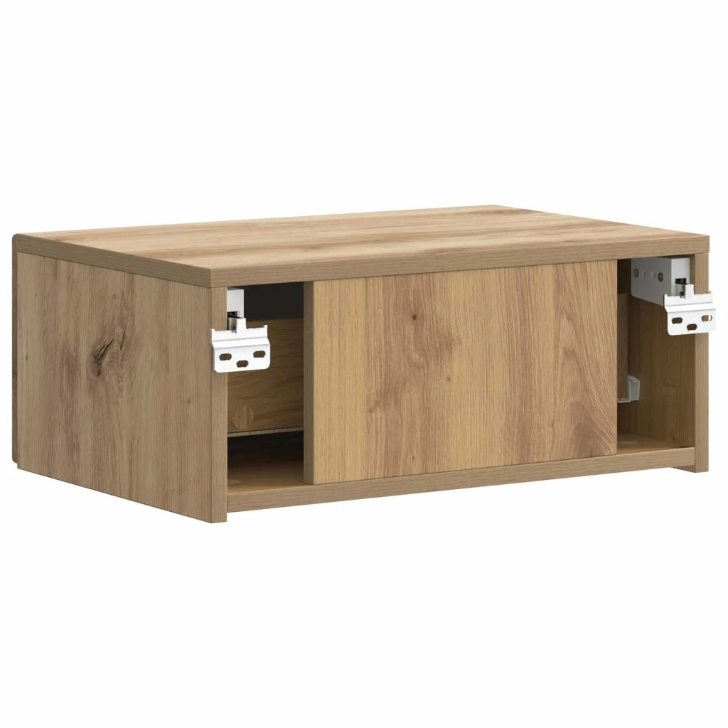 Mobiletto da notte a muro Rovere Artigianale 49 x 34,5 x 20 cm