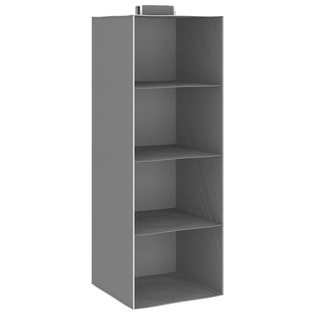 Organizer per Armadio da Appendere con 4 Ripiani 2 pz Tessuto CFW5215517
