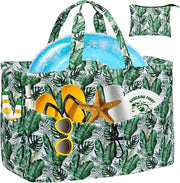 Borsa da spiaggia grande per donne, XXL, con chiusura a zip, impermeabile, borsa da spiaggia grande, borsa da spiaggia leggera, per donne e uomini, borsa da bagno, borsa da piscina, borsa da sauna per picnic, vacanza