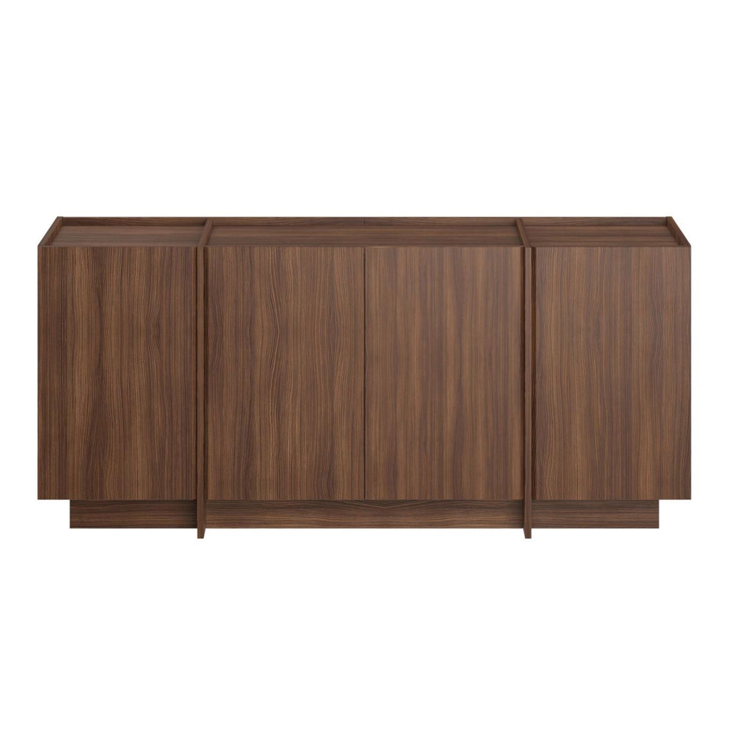 Madia Nolova, Credenza 4 Ripiani, 180x45x80h cm Marrone Noce