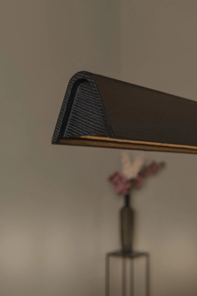 Lampada a sospensione LED FELSTED nera legno Lucide