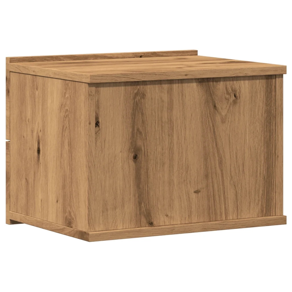 Comodino a Muro Rovere Artigianale 40x32x30 cm 855946