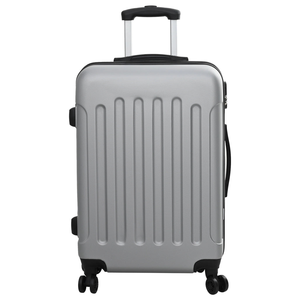 Set di valigie 3 pcs Bagaglio rigido Argento 20'' 24'' 28'' ABS