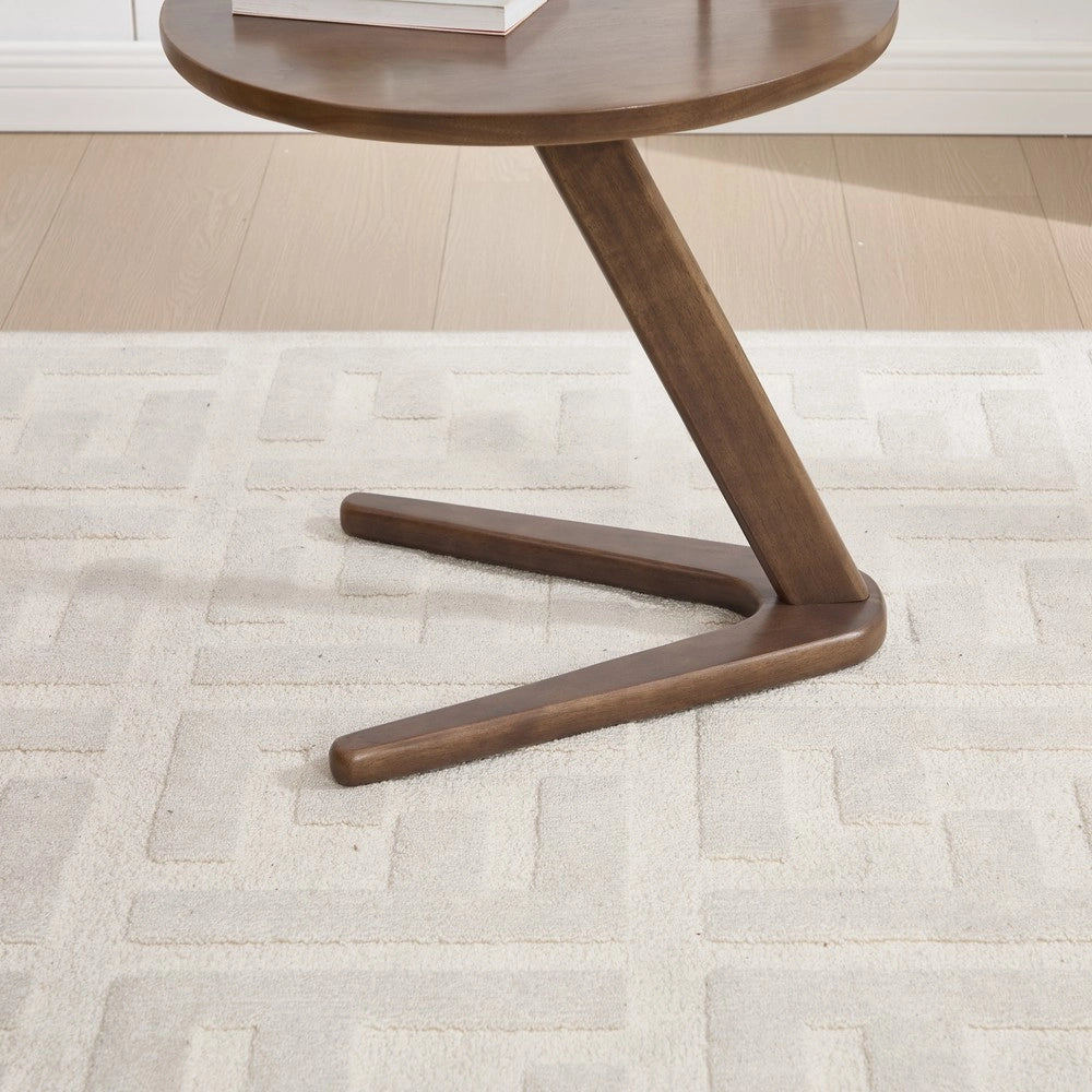 Tavolino da Salotto Rotondo in Legno Massello ¨C MINIMAL ¨C Design Moderno, Gambe in Metallo