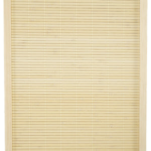 Paravento Separè 4 Pannelli da Interno 180x1,6x180 cm in Bambù di Rattan